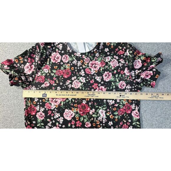 Coofandy Floral Blouse Ladies Casual Short Sleeve Loose Top Medium New with Tags - Picture 5 of 9